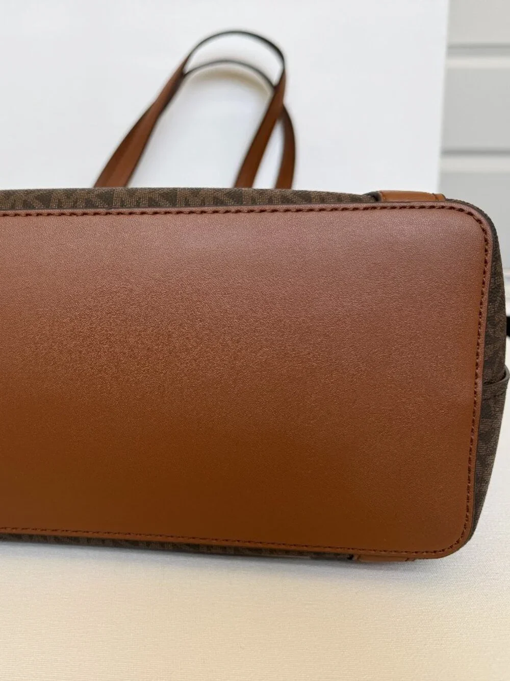 MICHAEL KORS Pratt Large Signature Logo Tote Shoulder Bag COLOR BROWN  NWT